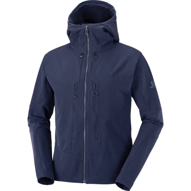 Chaquetas Salomon Outpeak Softshell Full Zip Hombre Azul Marino | MX FIBX912